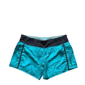 Lululemon Turquoise Surge Spray Tie Dye Running Shorts Size 10